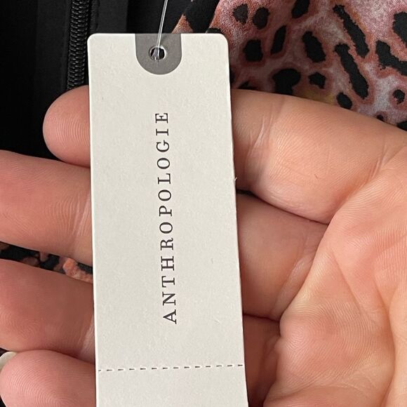 ANTHROPOLOGIE Ranna Gill Floral Cut-Out Midi Dress animal print cutout size XS - Picture 10 of 14